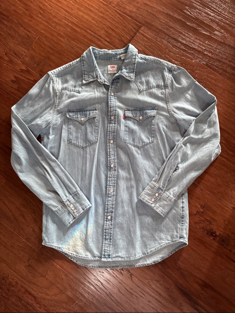 Levi's Light Blue Denim Western Button-Down Shirt